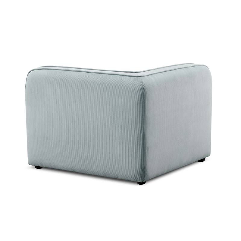 Travie Seafoam Performance Corduroy Velvet Corner Chair