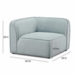 Travie Seafoam Performance Corduroy Velvet Corner Chair