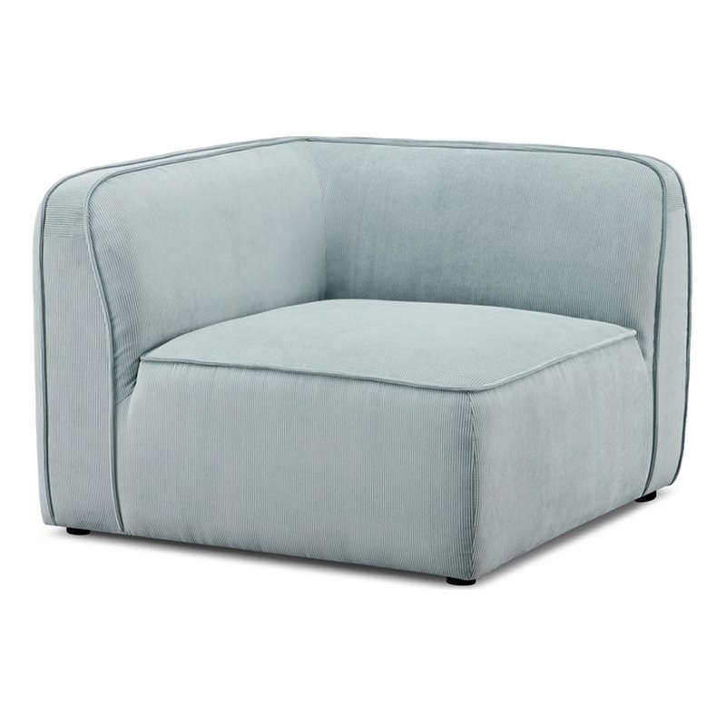 Travie Seafoam Performance Corduroy Velvet Corner Chair