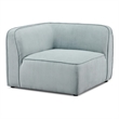Travie Seafoam Performance Corduroy Velvet Corner Chair