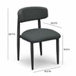 Annika Black Textured Outdoor Dining Side Chair