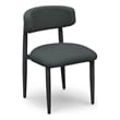 Annika Black Textured Outdoor Dining Side Chair