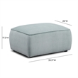 Travie Light Green Performance Corduroy Velvet Ottoman