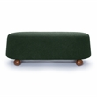Jaine Forest Green Boucle Large Ottoman