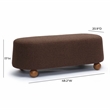 Jaine Brown Boucle Large Ottoman