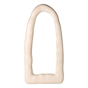 Kaia Cream Textured Small Floor Mirror