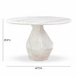 Esme Faux Marble 48 inch Round Dining Table