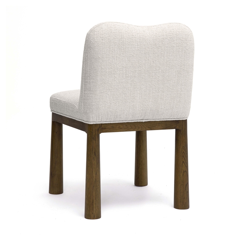 Tiara Cream Performance Basketweave Fabric Dining Chair