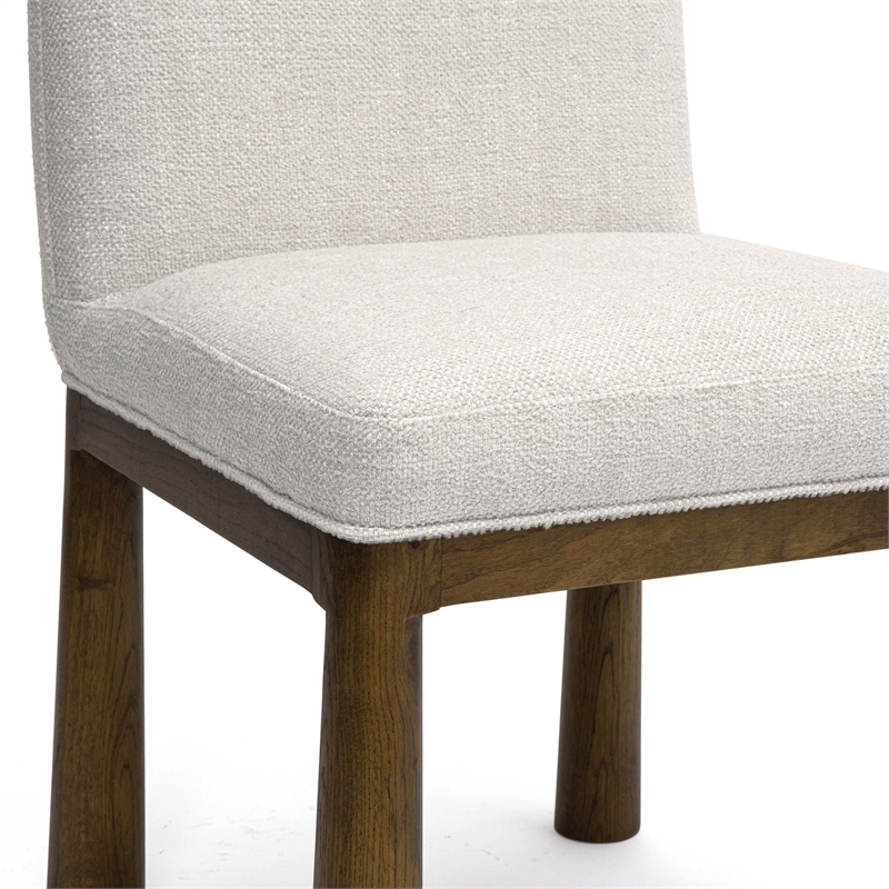 Tiara Cream Performance Basketweave Fabric Dining Chair