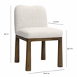 Tiara Cream Performance Basketweave Fabric Dining Chair