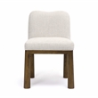Tiara Cream Performance Basketweave Fabric Dining Chair