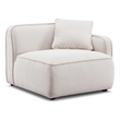 Travie White Sand Performance Corduroy Velvet RAF Corner Chair