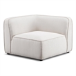 Travie White Sand Performance Corduroy Velvet Corner Chair