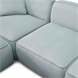 Travie Seafoam Performance Corduroy Velvet 6-Piece Modular U-Sectional