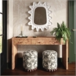 Dex Taupe Leopard Jacquard Ottoman