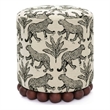 Dex Taupe Leopard Jacquard Ottoman