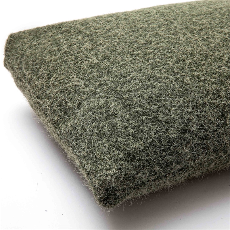 Malolo Green Long Mohair 20 inch x 12 inch Rectangular Vegan-Down Pillow