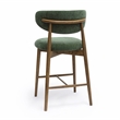 Zinea Forest Green Performance Textured Velvet Counter Stool