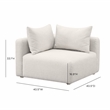 Hangover Cream Heavy Textured Fabric Modular Corner Chair