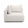 Hangover Cream Heavy Textured Fabric Modular Corner Chair