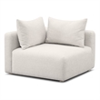 Hangover Cream Heavy Textured Fabric Modular Corner Chair