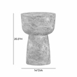 Charra Grey Faux Marble Indoor/Outdoor Side Table