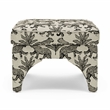 Raji Taupe Leopard Jacquard Ottoman