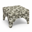 Raji Taupe Leopard Jacquard Ottoman