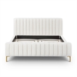 TOV Furniture Angela Natural Upcycled Linen Queen Bed