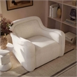 Charli Cream Basketweave Chenille Swivel Chair