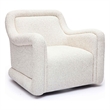 Charli Cream Basketweave Chenille Swivel Chair