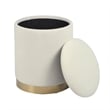 Ziva Black Velvet Storage Bench