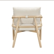 Dixie Cream Chenille Velvet Accent Chair