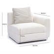 Perry Cream Chenille Modular RAF Corner Chair