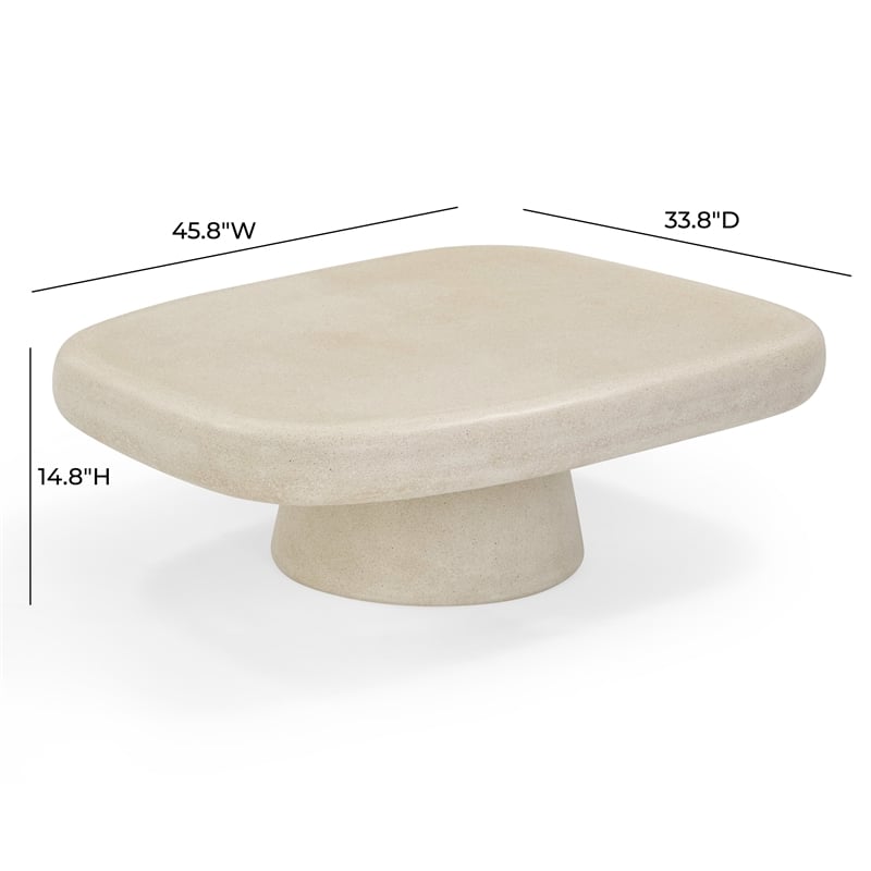 Darial Sandstone Indoor/Outdoor Coffee Table