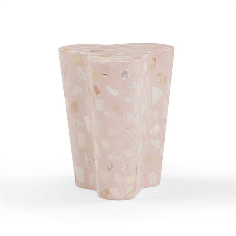 Slab Sunset Pink Terrazzo Side Table