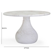 Smooch White Marble Print Indoor / Outdoor 47