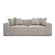 Mindy Taupe Chenille Basketweave Modular Loveseat
