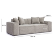 Mindy Taupe Chenille Basketweave Modular Loveseat