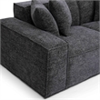 Mindy Charcoal Chenille Basketweave Modular Loveseat
