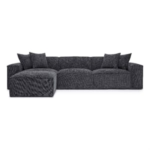 Mindy Charcoal Chenille Basketweave Modular Sectional