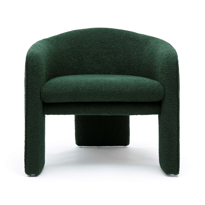 Marla Forest Green Boucle Accent Chair