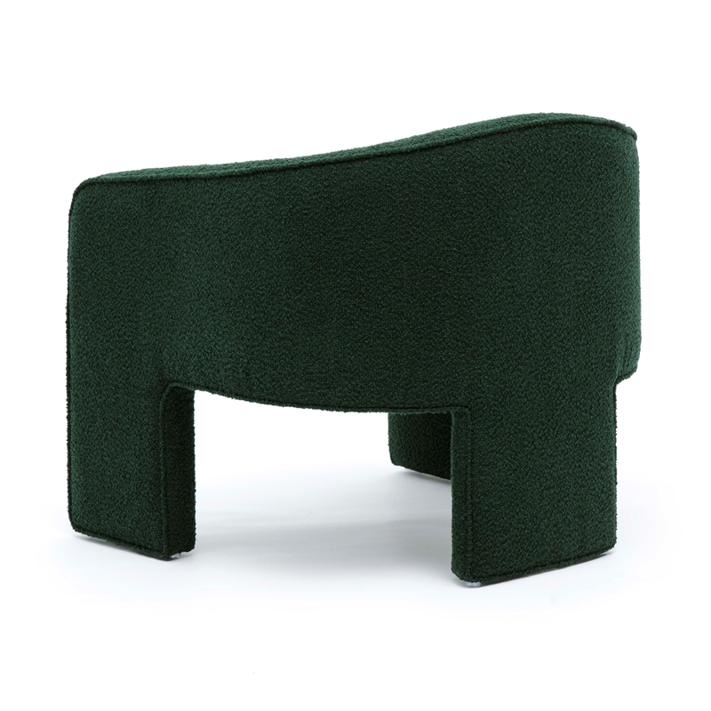 Marla Forest Green Boucle Accent Chair