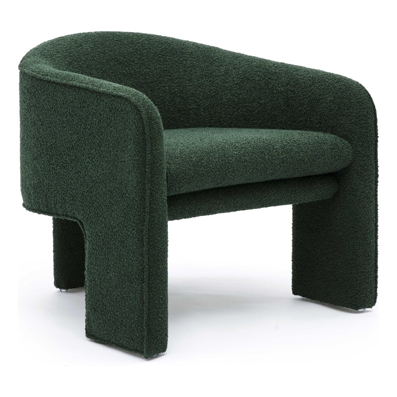 Marla Forest Green Boucle Accent Chair