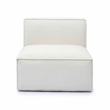 Mindy Cream Chenille Basketweave Armless Chair