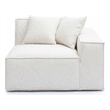 Mindy Cream Chenille Basketweave RAF Corner Chair