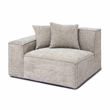 Mindy Taupe Chenille Basketweave LAF Corner Chair
