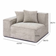 Mindy Taupe Chenille Basketweave LAF Corner Chair