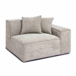 Mindy Taupe Chenille Basketweave RAF Corner Chair
