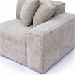 Mindy Taupe Chenille Basketweave RAF Corner Chair